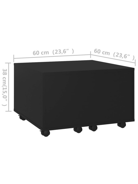 Konferenční stolek černý 60 x 60 x 38 cm kompozitní dřevo