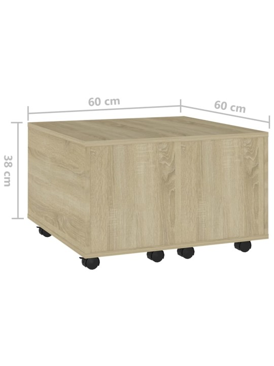 Konferenční stolek dub sonoma 60 x 60 x 38 cm kompozitní dřevo