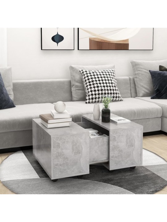 Konferenční stolek betonově šedý 60x60x38 cm kompozitní dřevo