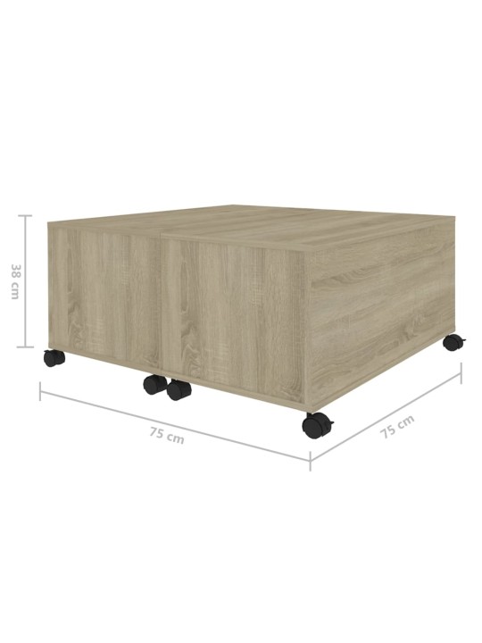 Konferenční stolek dub sonoma 75 x 75 x 38 cm dřevotříska