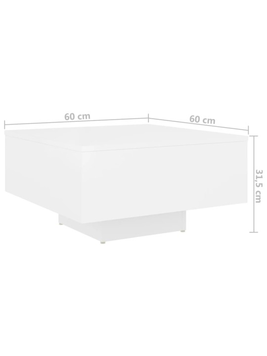 Konferenční stolek bílý 60 x 60 x 31,5 cm kompozitní dřevo