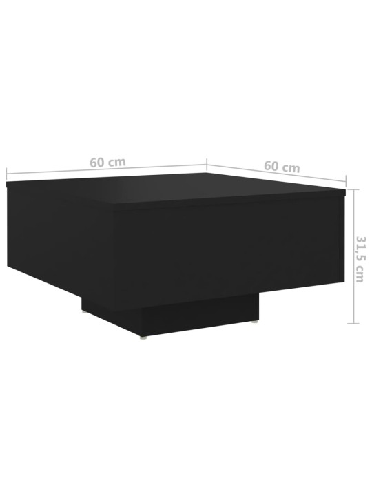 Konferenční stolek černý 60 x 60 x 31,5 cm kompozitní dřevo