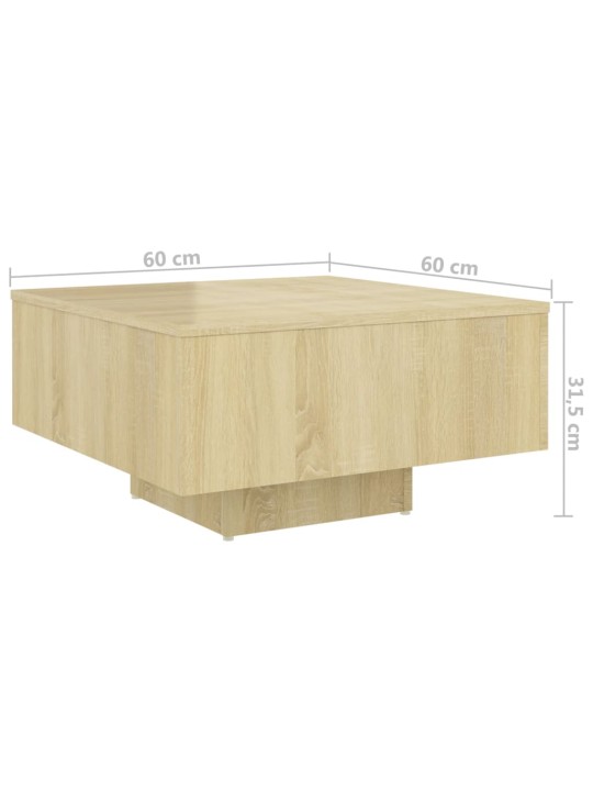 Konferenční stolek dub sonoma 60x60x31,5 cm kompozitní dřevo