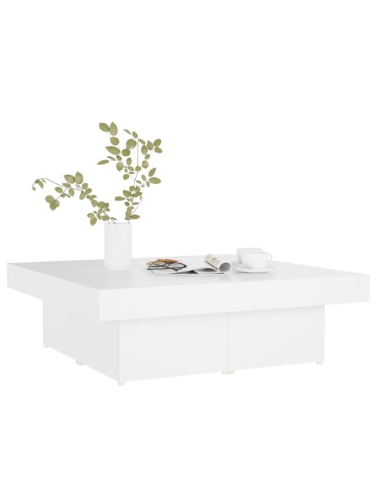 Konferenční stolek bílý 90 x 90 x 28 cm kompozitní dřevo