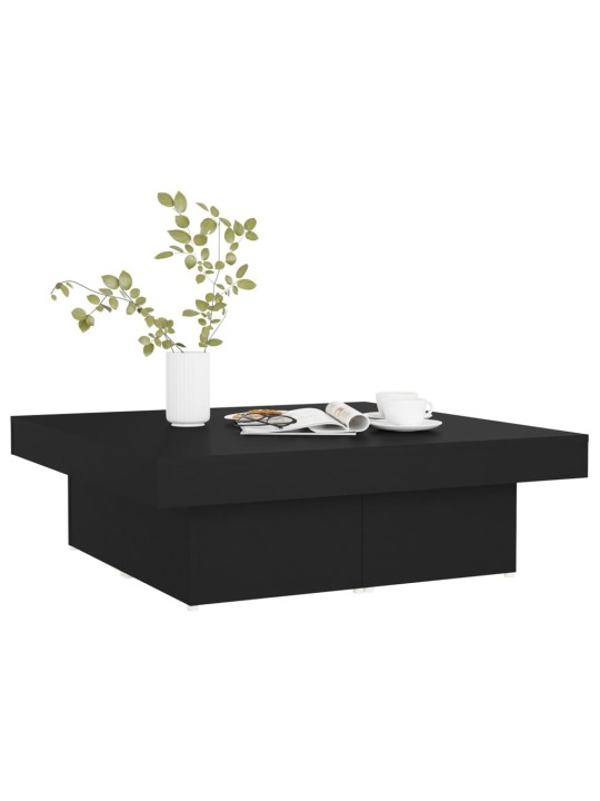 Konferenční stolek černý 90 x 90 x 28 cm kompozitní dřevo