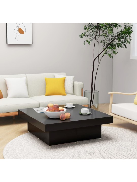 Konferenční stolek černý 90 x 90 x 28 cm kompozitní dřevo