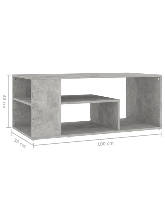 Konferenční stolek betonově šedý 100x50x40 cm kompozitní dřevo