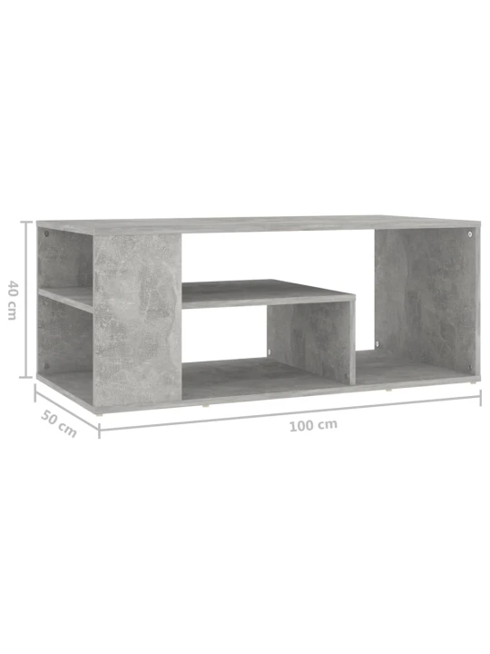 Konferenční stolek betonově šedý 100x50x40 cm kompozitní dřevo
