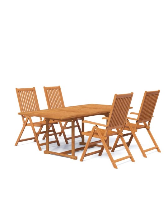 5dílný zahradní jídelní set masivní akáciové dřevo
