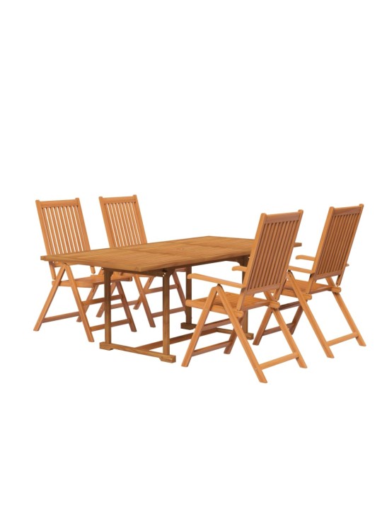 5dílný zahradní jídelní set masivní akáciové dřevo