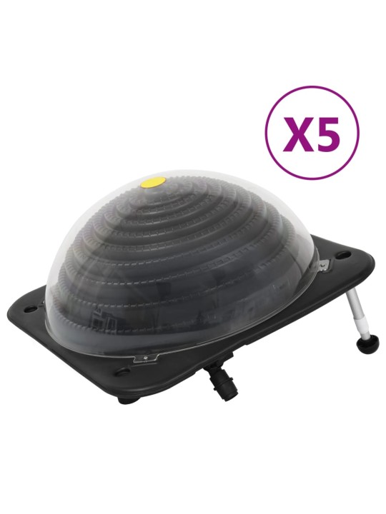 Solární ohřívače bazénu 5 ks 75 x 75 x 36 cm HDPE hliník