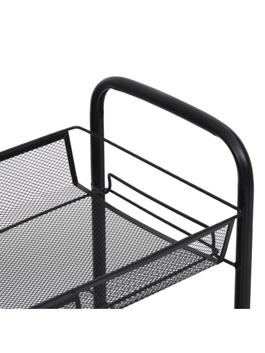 Kuchyňský vozík s 5 patry černý 46 x 26 x 105 cm železo