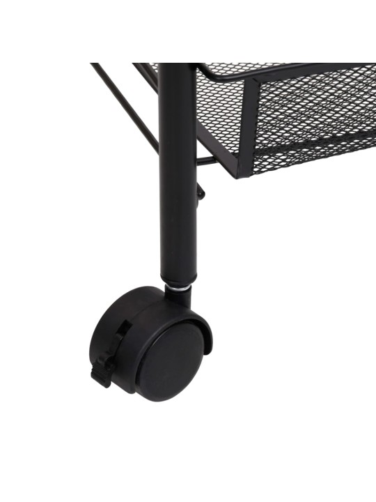 Kuchyňský vozík s 5 patry černý 46 x 26 x 105 cm železo