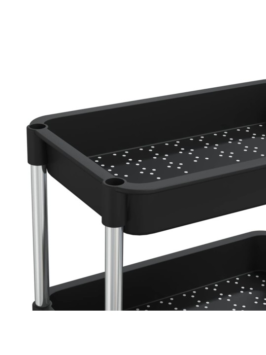 Kuchyňský vozík s 5 patry černý 42x29x128 cm železo a ABS