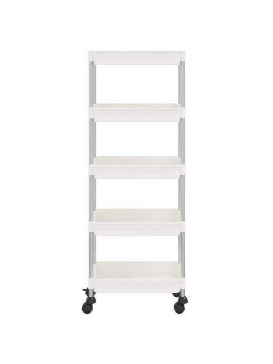 Kuchyňský vozík s 5 patry bílý 42x29x128 cm železo a ABS