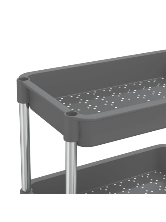 Kuchyňský vozík s 5 patry šedý 42x29x128 cm železo a ABS