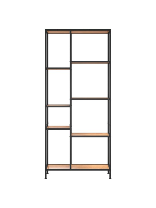 Knihovna 80x30x180 cm ocel a kompozitní dřevo