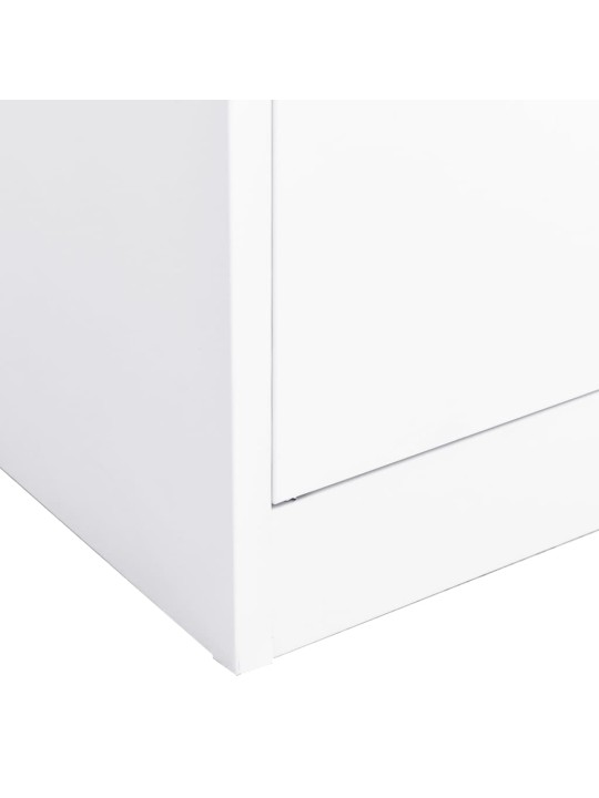 Kancelářská skříň bílá 90 x 40 x 180 cm ocel