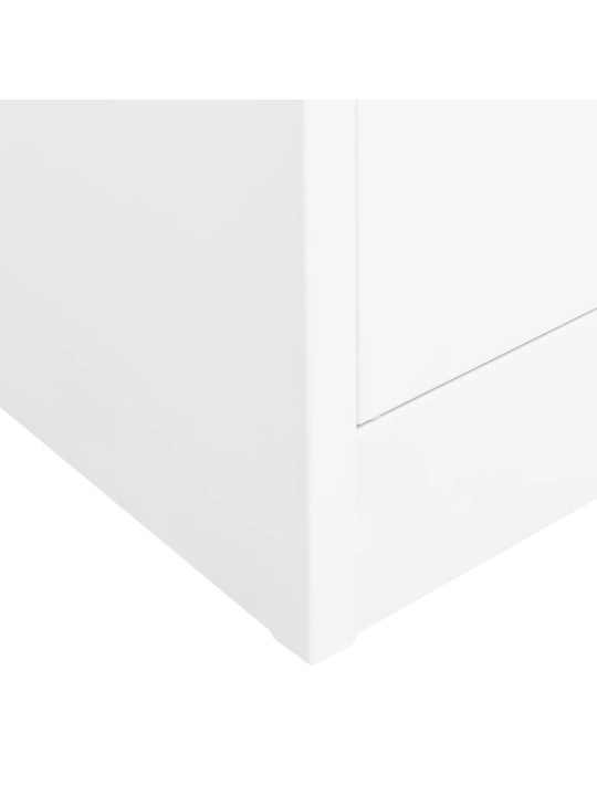 Kancelářská skříň bílá 90 x 40 x 180 cm ocel