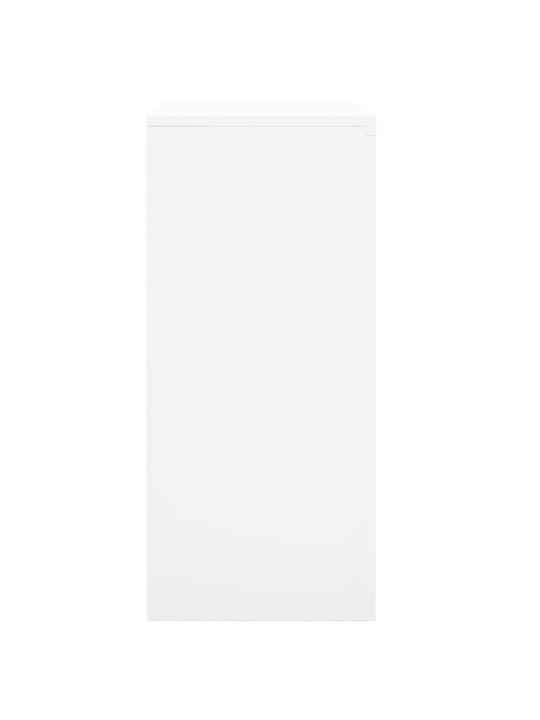 Kancelářská skříň s posuvnými dveřmi bílá 90 x 40 x 90 cm ocel