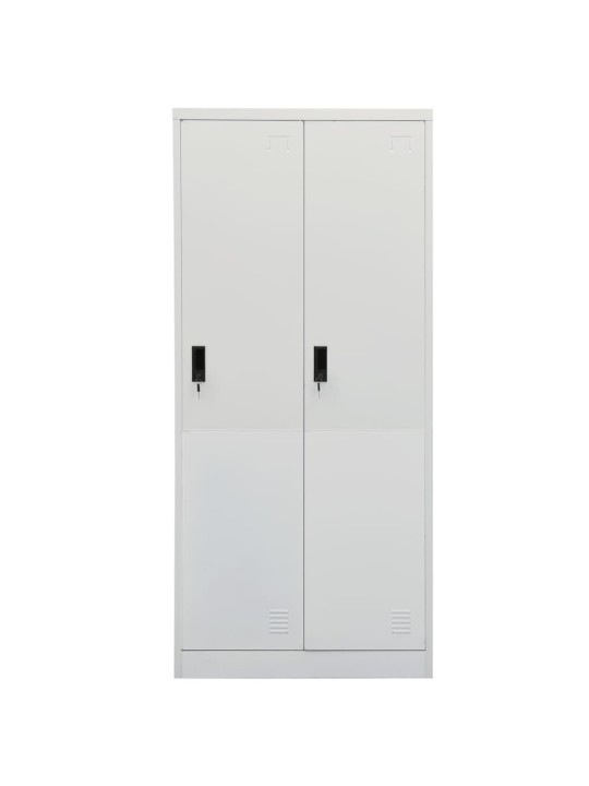 Šatní skříň světle šedá 80 x 50 x 180 cm ocel