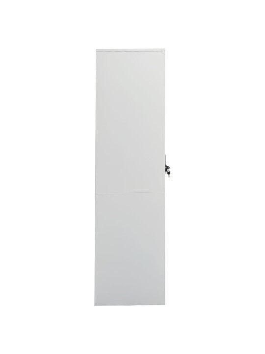 Šatní skříň světle šedá 80 x 50 x 180 cm ocel