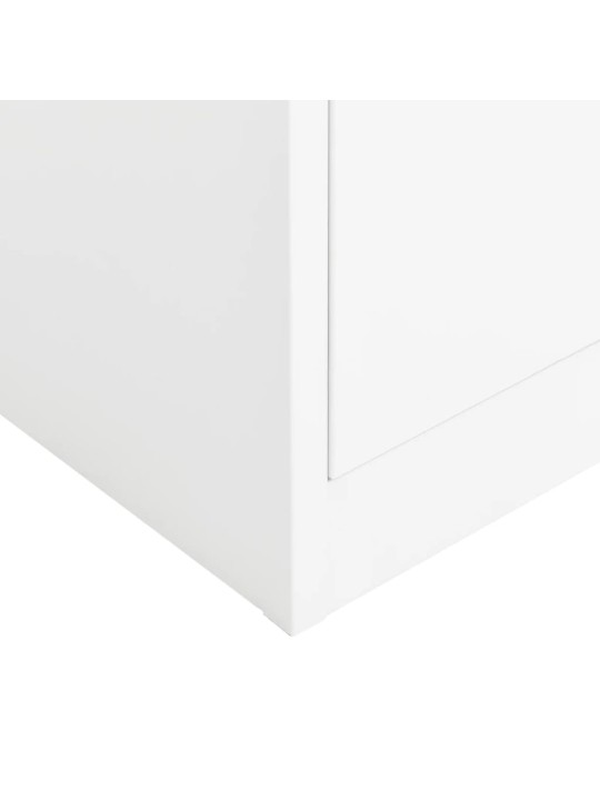 Uzamykatelná skříň bílá 90 x 40 x 180 cm ocel