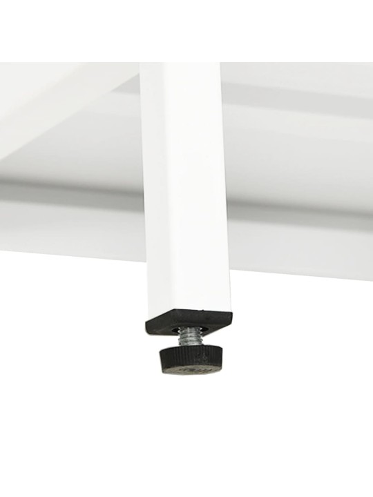 TV stolek bílý 105 x 35 x 52 cm ocel a sklo
