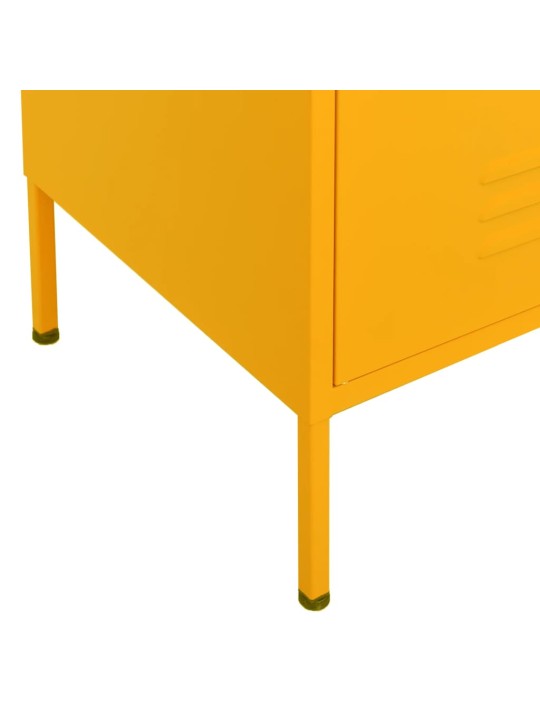 Úložná skříň hořčicově žlutá 80 x 35 x 101,5 cm ocel