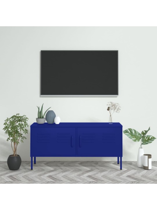TV skříňka námořnicky modrá 105 x 35 x 50 cm ocel
