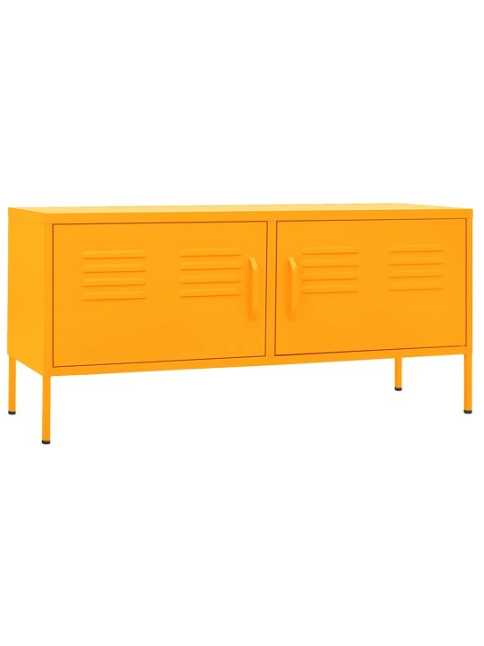 TV skříňka hořčicově žlutá 105 x 35 x 50 cm ocel