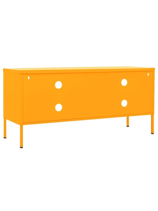 TV skříňka hořčicově žlutá 105 x 35 x 50 cm ocel