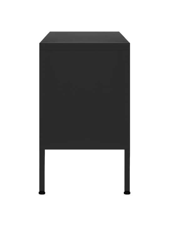 TV skříňka černá 105 x 35 x 50 cm ocel