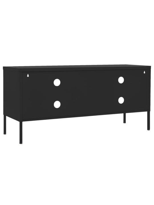 TV skříňka černá 105 x 35 x 50 cm ocel
