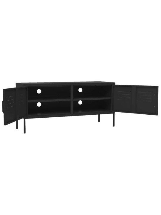 TV skříňka černá 105 x 35 x 50 cm ocel