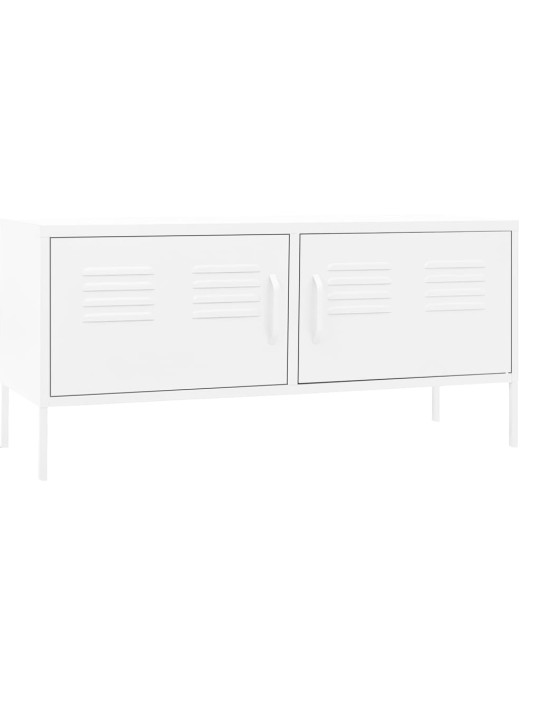 TV skříňka bílá 105 x 35 x 50 cm ocel