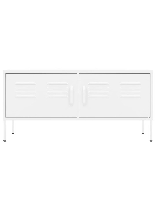TV skříňka bílá 105 x 35 x 50 cm ocel