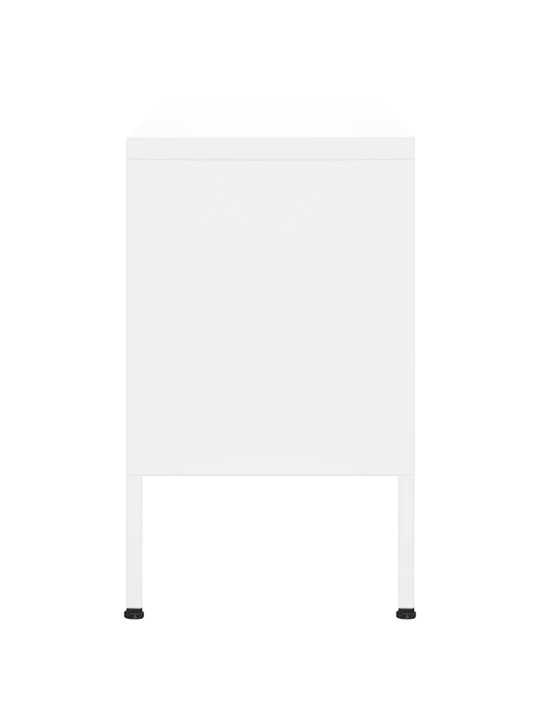TV skříňka bílá 105 x 35 x 50 cm ocel