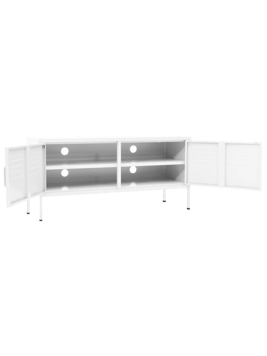 TV skříňka bílá 105 x 35 x 50 cm ocel