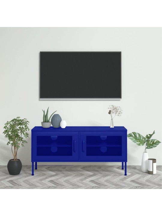 TV skříňka námořnicky modrá 105 x 35 x 50 cm ocel