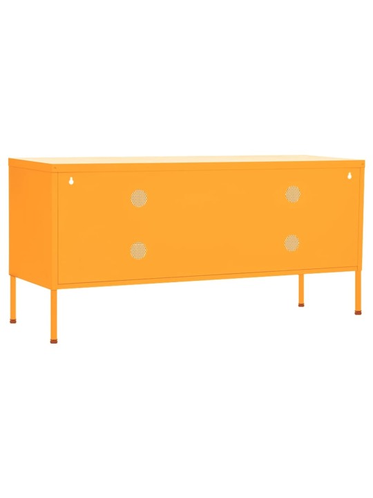 TV skříňka hořčicově žlutá 105 x 35 x 50 cm ocel