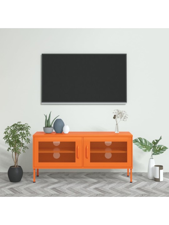 TV skříňka oranžová 105 x 35 x 50 cm ocel
