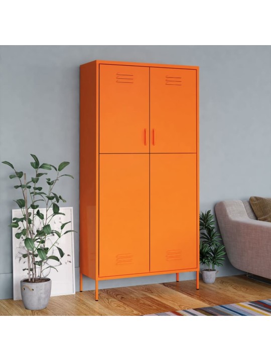 Šatní skříň oranžová 90 x 50 x 180 cm ocel