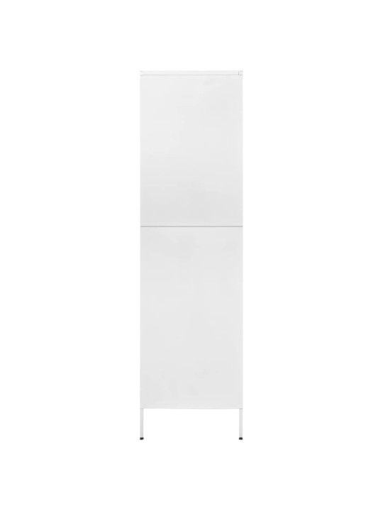 Šatní skříň bílá 90 x 50 x 180 cm ocel