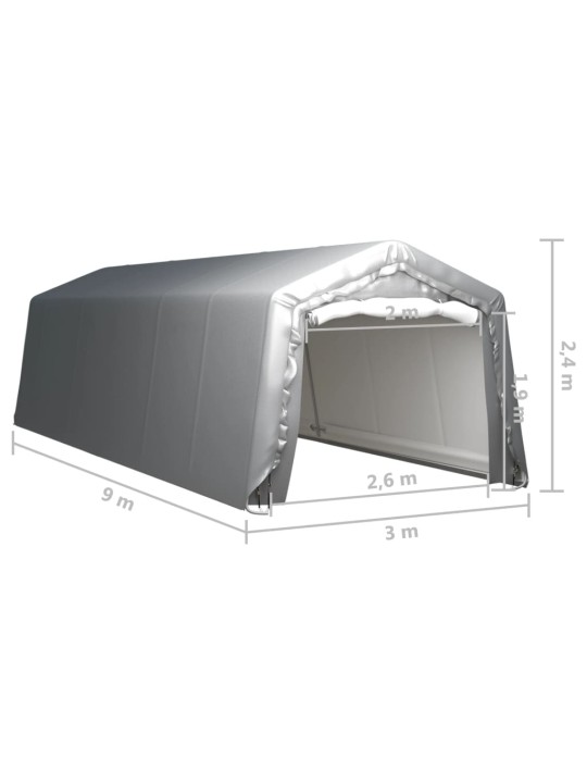 Úložný stan 300 x 900 cm ocelově šedý