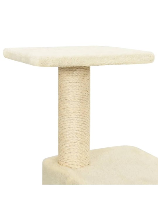 Škrabadlo pro kočky se sisalovými sloupky krémové 118,5 cm