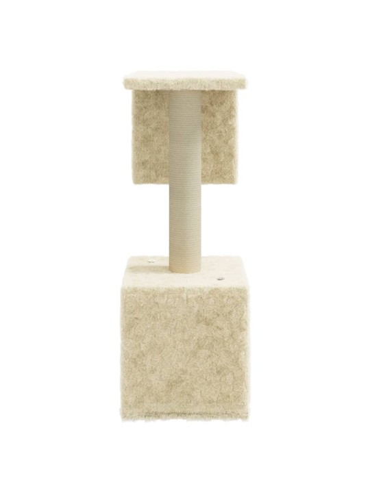 Škrabadlo pro kočky se sisalovými sloupky krémové 60 cm