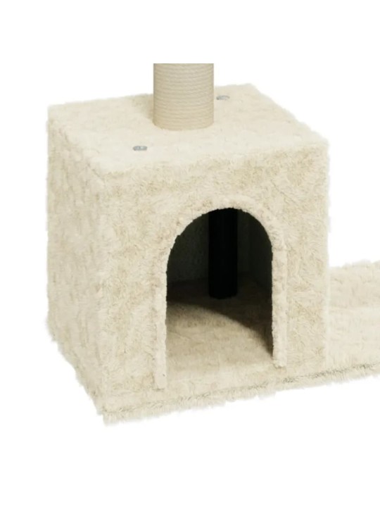 Škrabadlo pro kočky se sisalovými sloupky krémové 60 cm