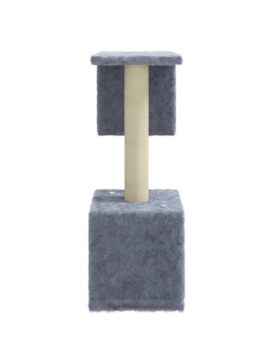 Škrabadlo pro kočky se sisalovými sloupky světle šedé 60 cm