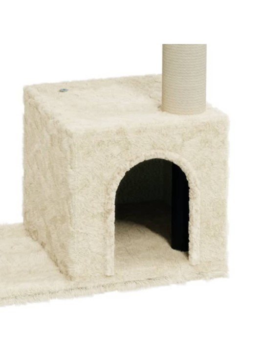 Škrabadlo pro kočky se sisalovými sloupky krémové 70 cm
